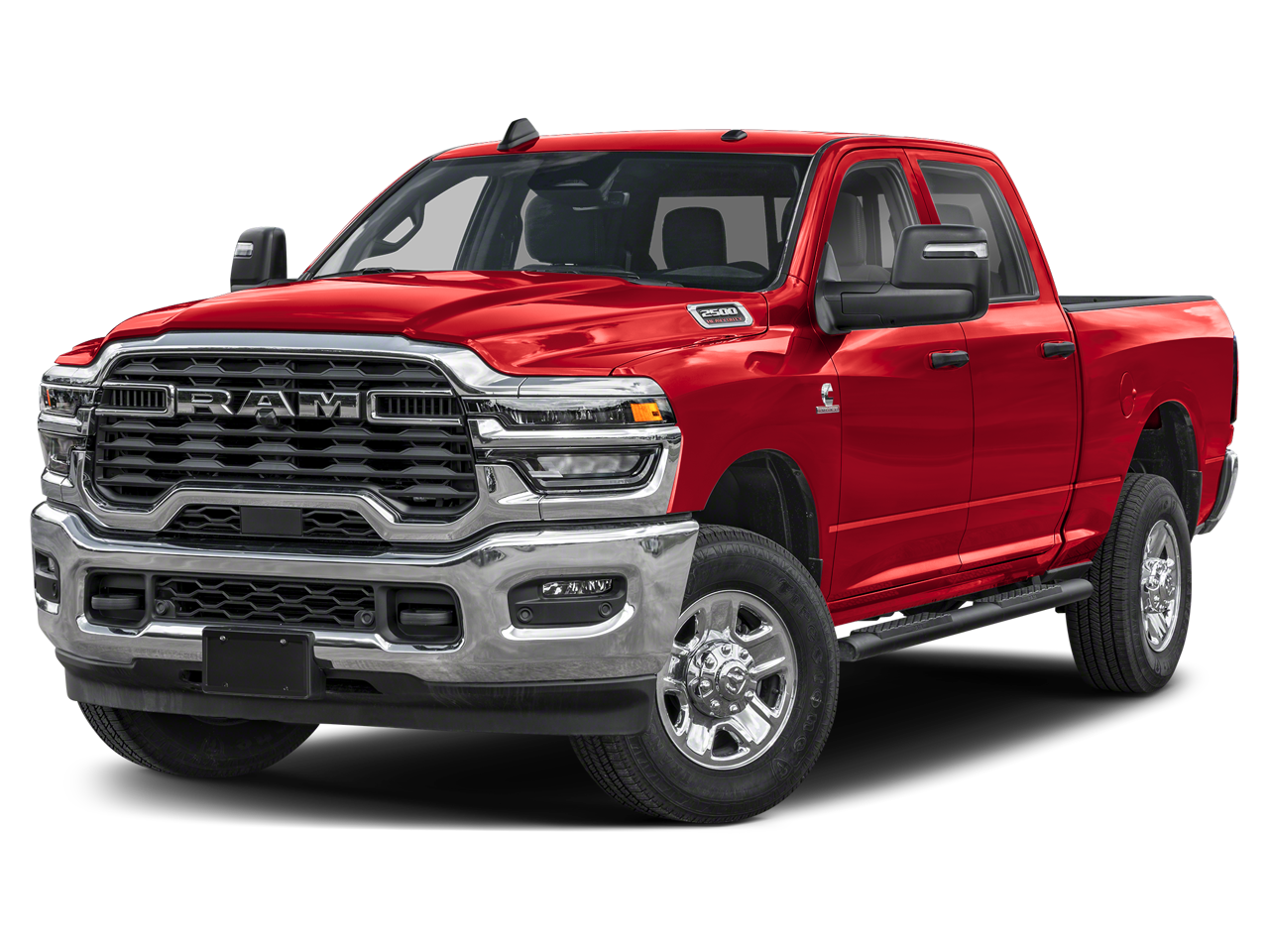2026 RAM 2500 Tradesman in Molten Red Pearlcoat — front three-quarter view