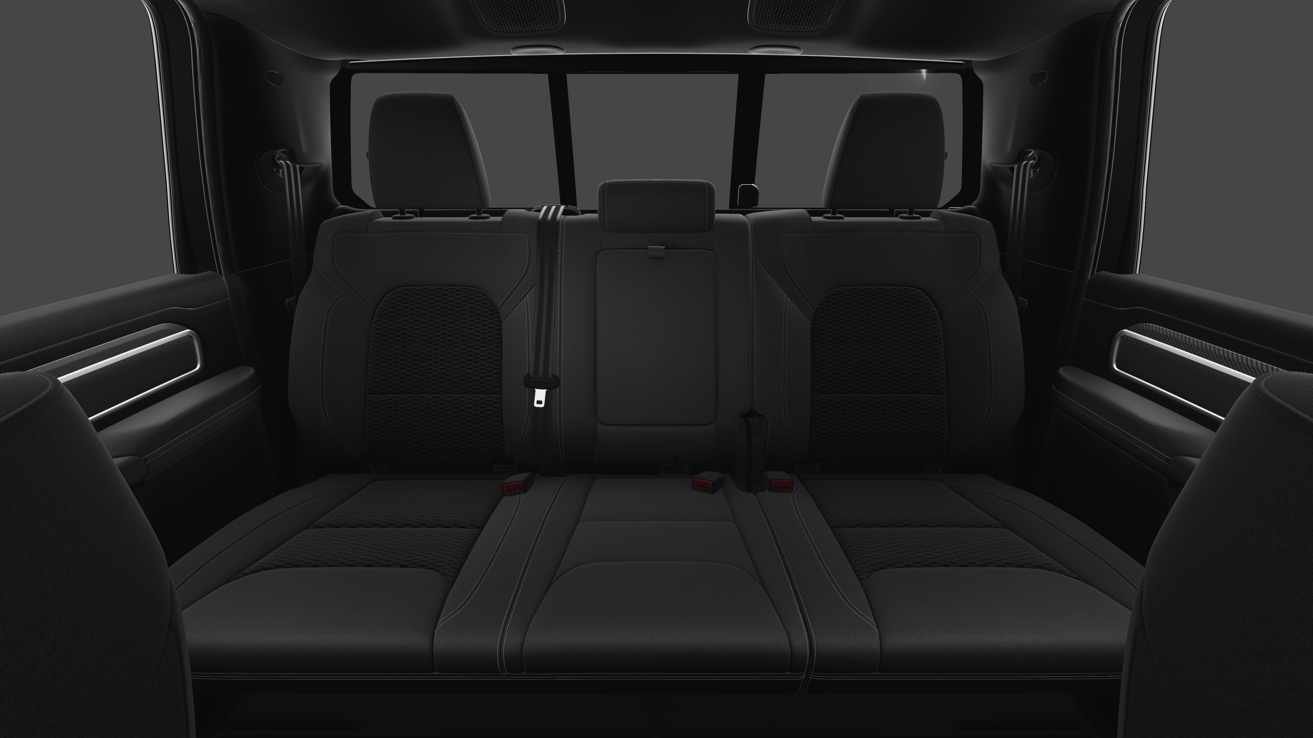 2025 RAM 1500 Big Horn 4x4 Crew Cab 5'7 Box in Diamond Black Crystal Pearl-Coat Exterior Paint — front three-quarter view
