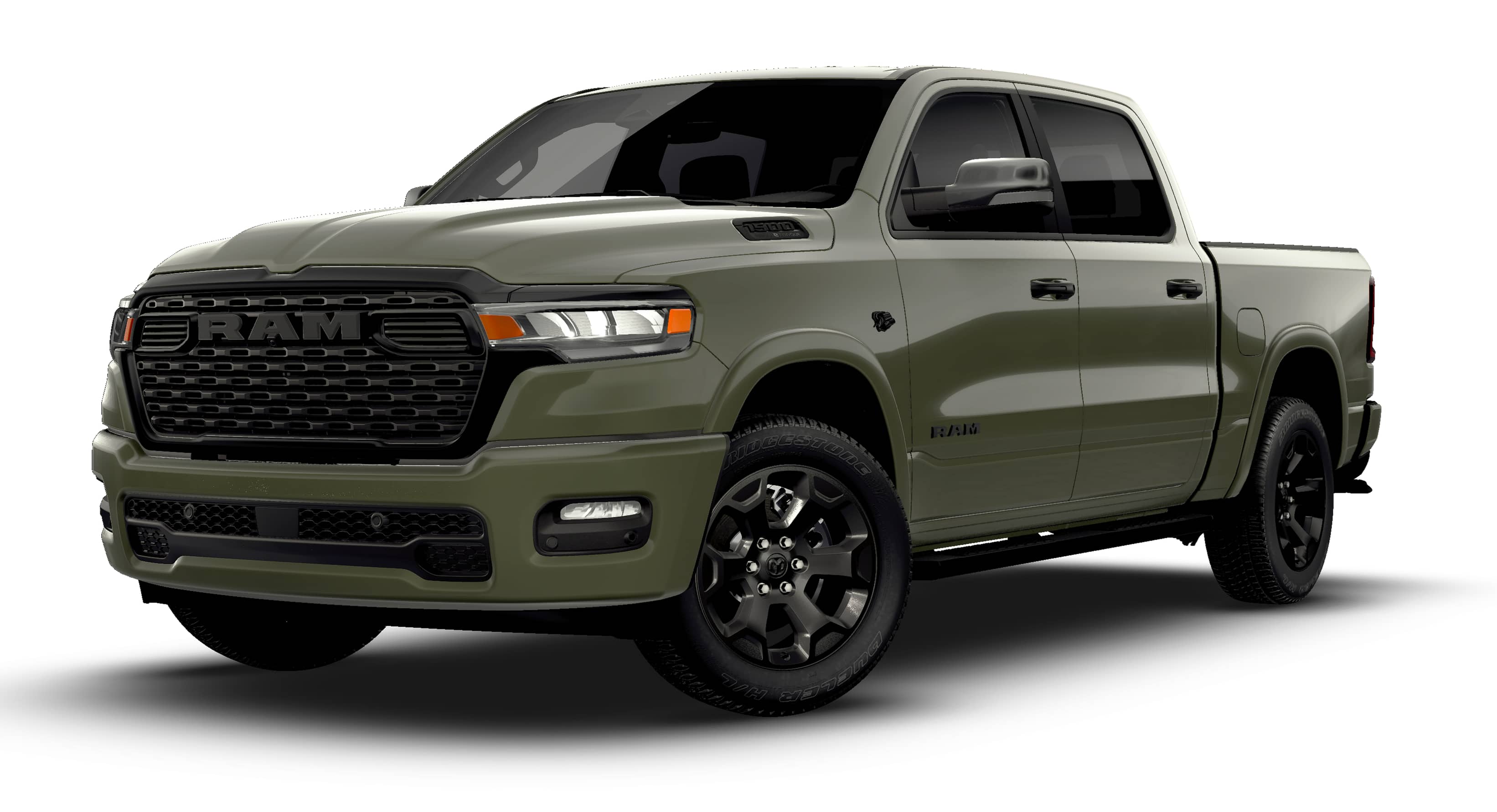 2026 RAM 1500 Big Horn in Canyon Lake Exterior Paint — front three-quarter view