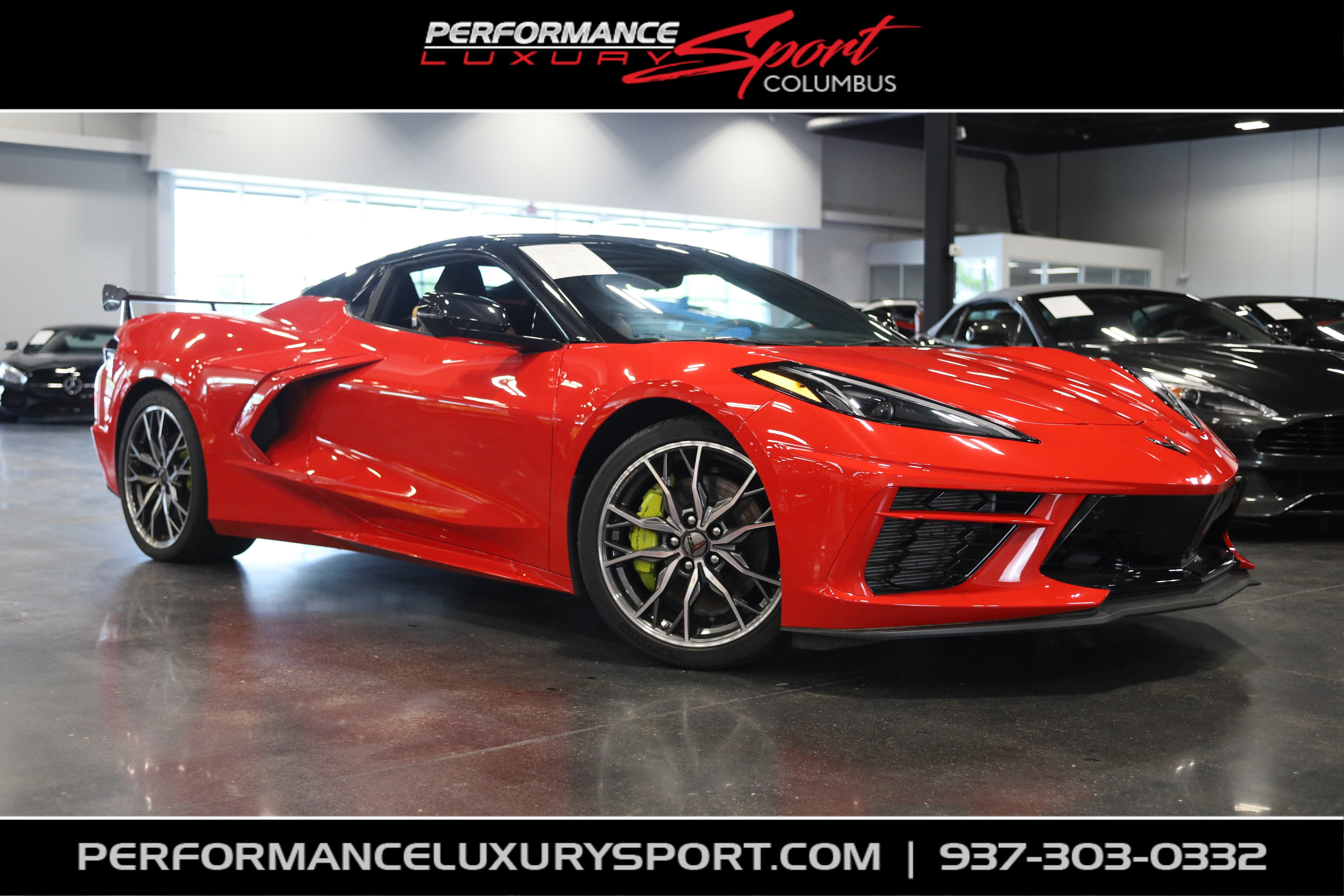 2023 Chevrolet Corvette 2LT in Torch Red — front three-quarter view