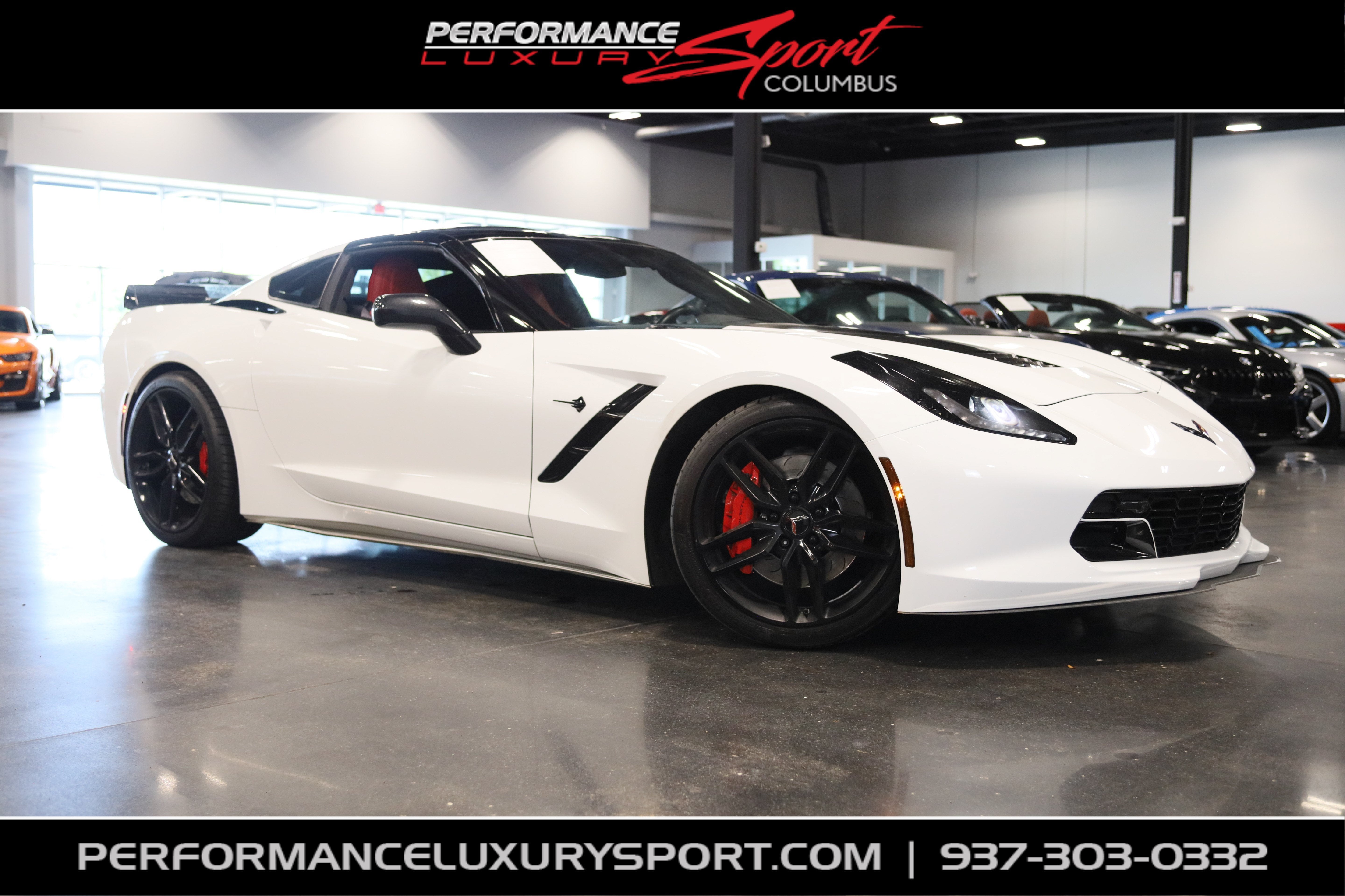 2016 Chevrolet Corvette Z51 2LT in Arctic White — front three-quarter view