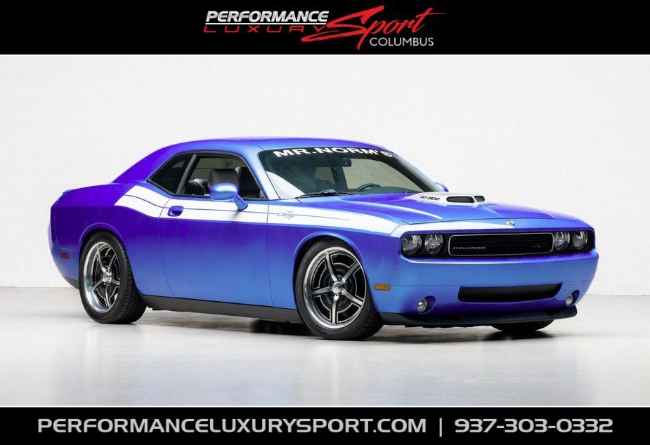 2010 Dodge Challenger MR NORM in B5 Blue Pearl — front three-quarter view