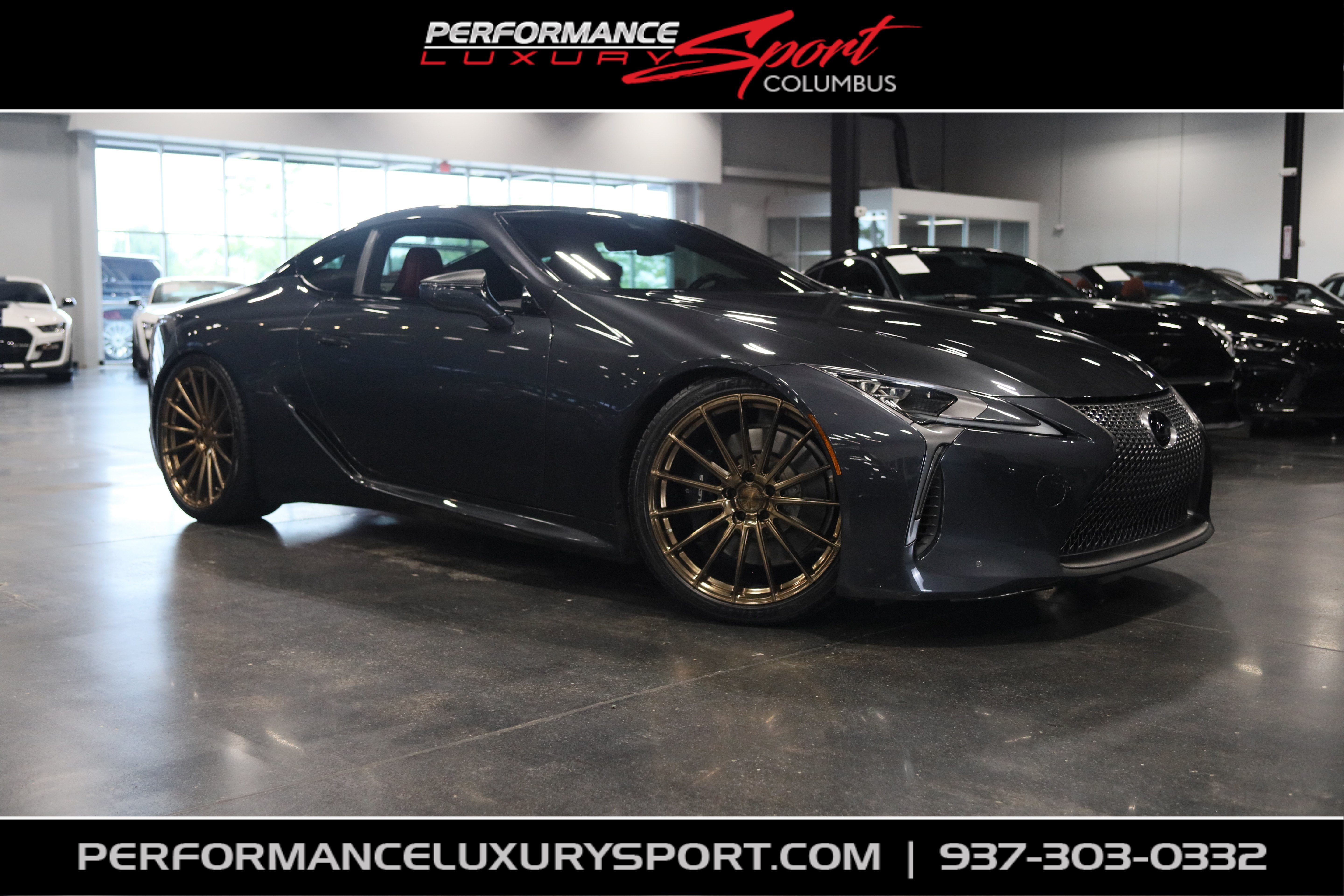 2018 Lexus LC LC 500 in Smoky Granite Mica — front three-quarter view