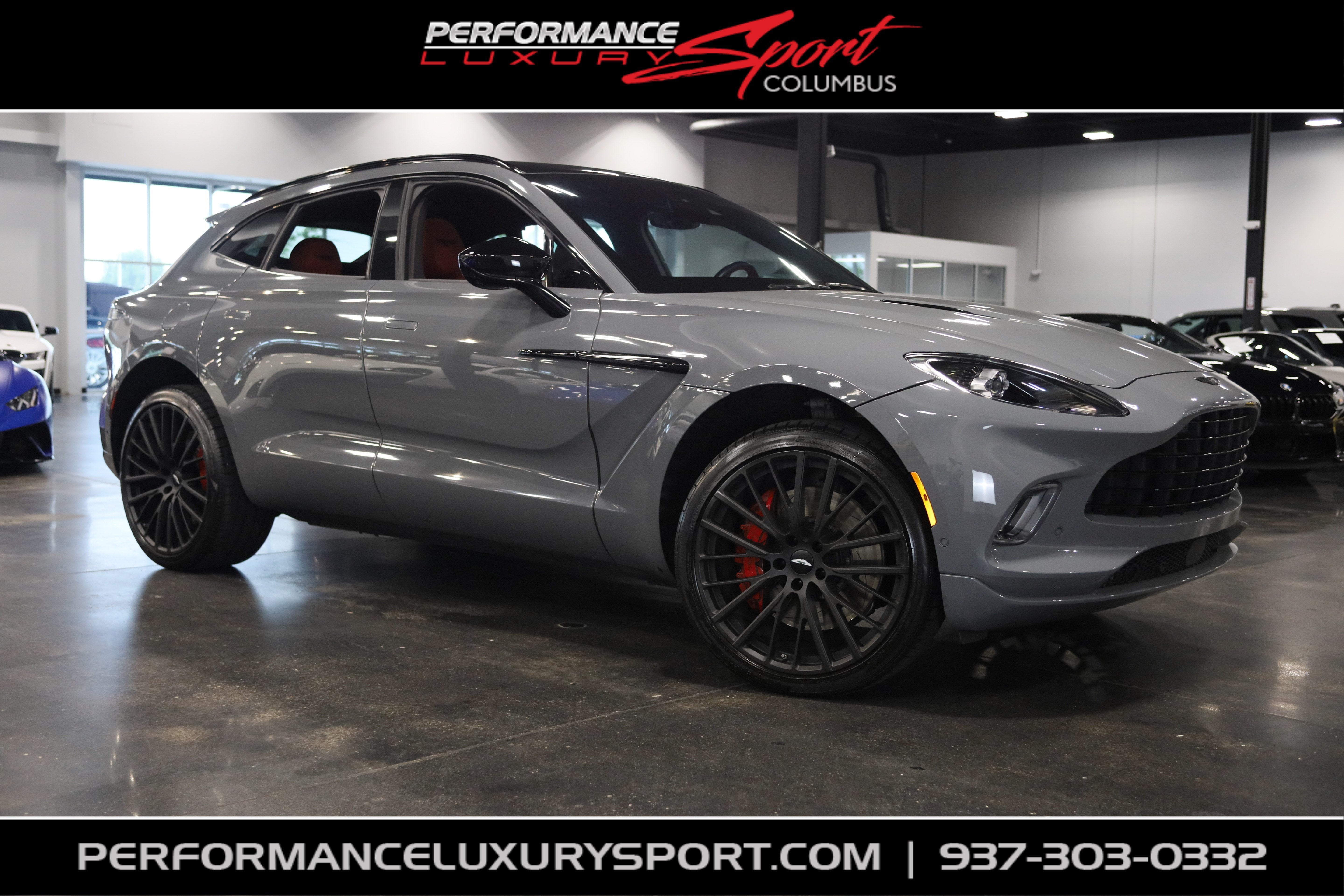 2022 Aston Martin DBX Base in China Gray — front three-quarter view