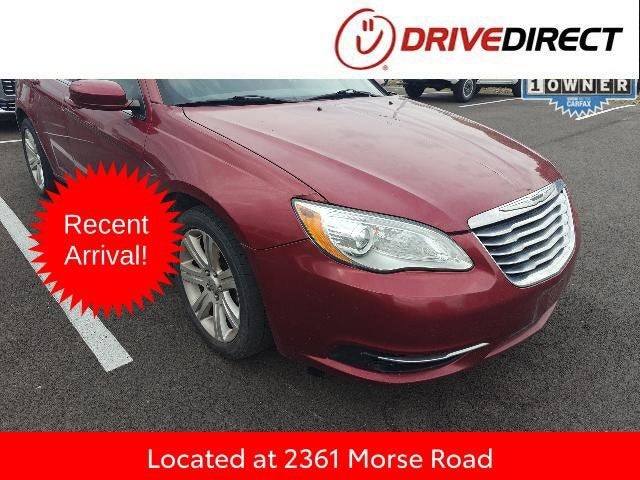 2014 Chrysler 200 Touring in Deep Cherry Red Crystal Pearlcoat — front three-quarter view