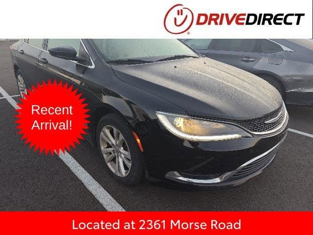 2015 Chrysler 200 Limited in Black Clearcoat — front three-quarter view