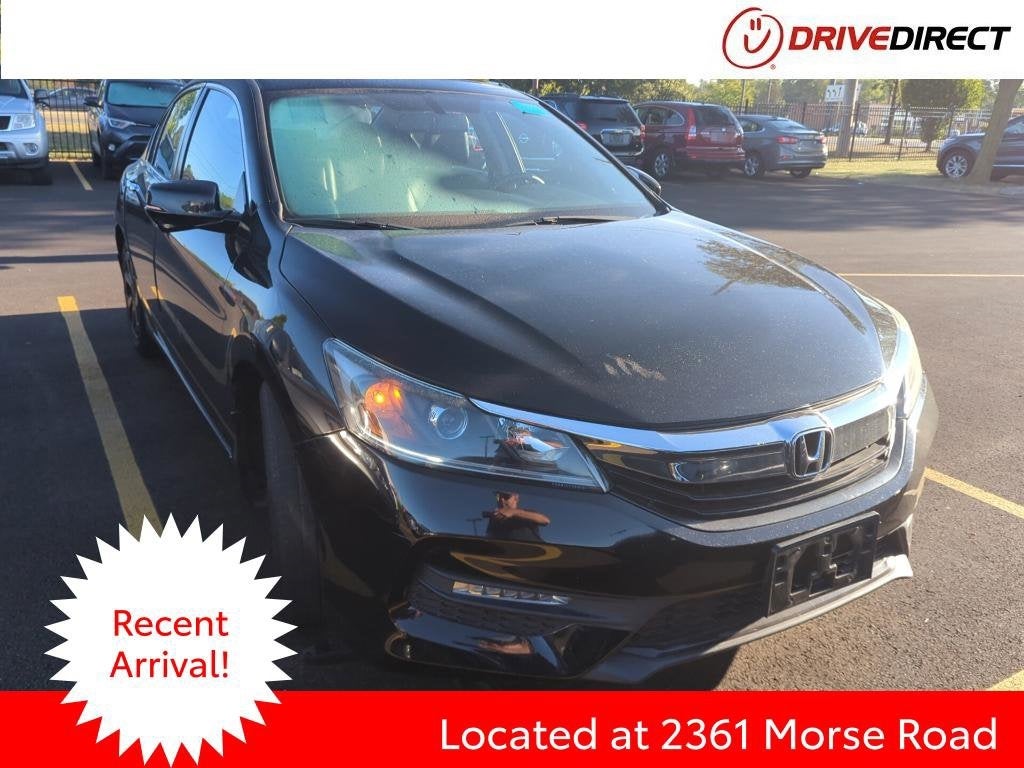 2016 Honda Accord EX-L in Crystal Black Pearl — front three-quarter view