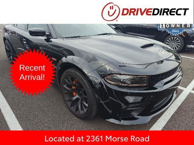 2023 Dodge Charger R/T Scat Pack Widebody in Pitch Black Clearcoat — front three-quarter view