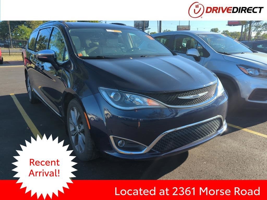 2019 Chrysler Pacifica Limited in Jazz Blue Pearlcoat — front three-quarter view