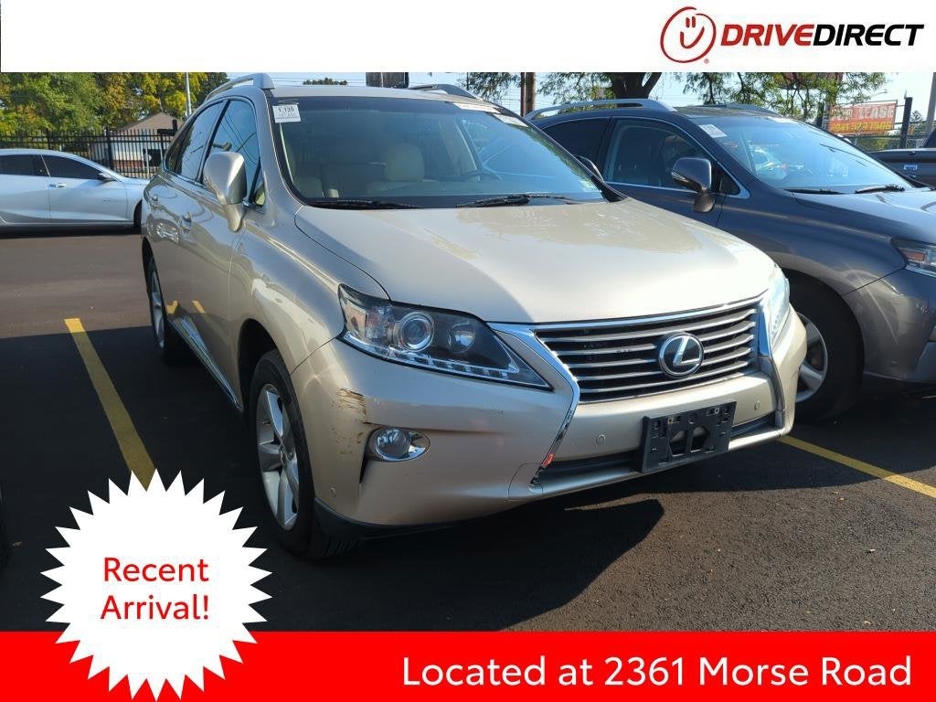 2015 Lexus RX 350 in Satin Cashmere Metallic — front three-quarter view