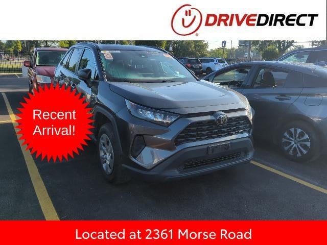 2019 Toyota RAV4 LE in Magnetic Gray Metallic — front three-quarter view