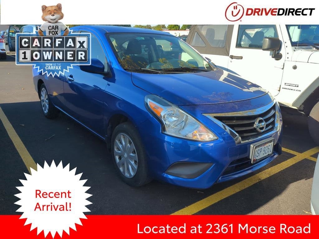2016 Nissan Versa 1.6 SV in Metallic Blue — front three-quarter view
