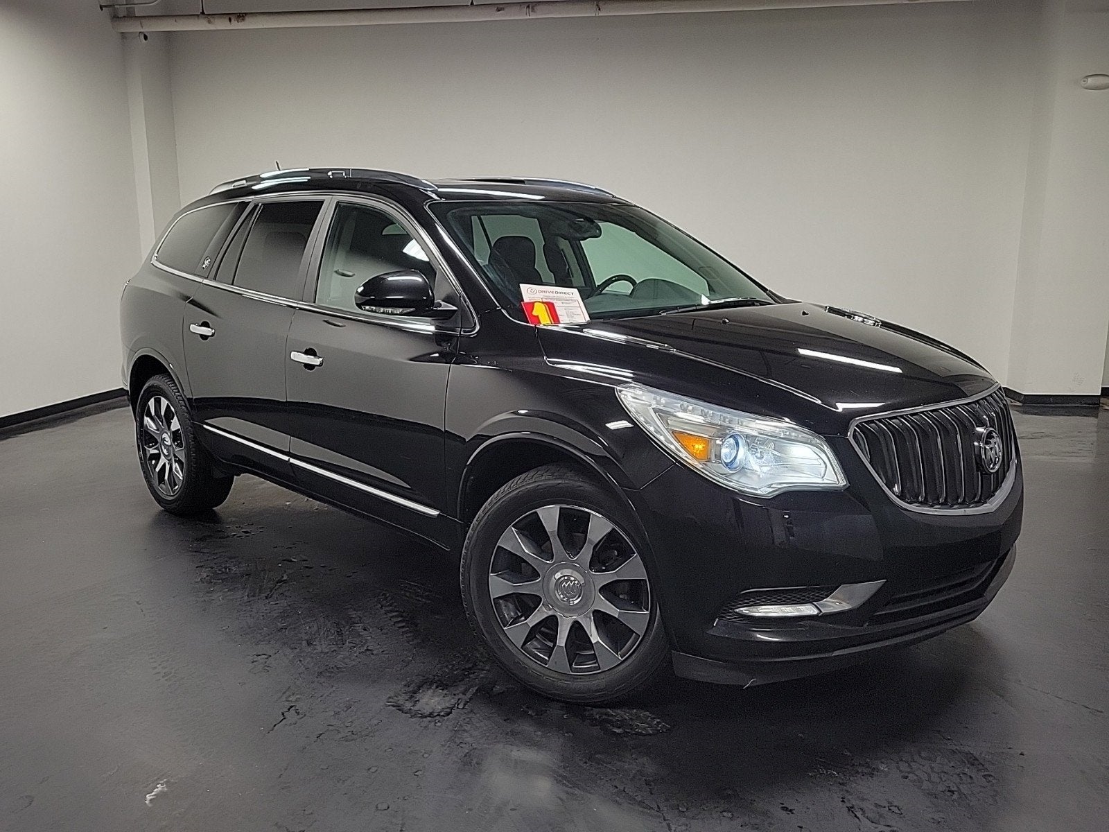 2017 Buick Enclave Leather Group in Ebony Twilight Metallic — front three-quarter view