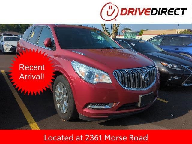 2014 Buick Enclave Leather Group in Crystal Red Tintcoat — front three-quarter view