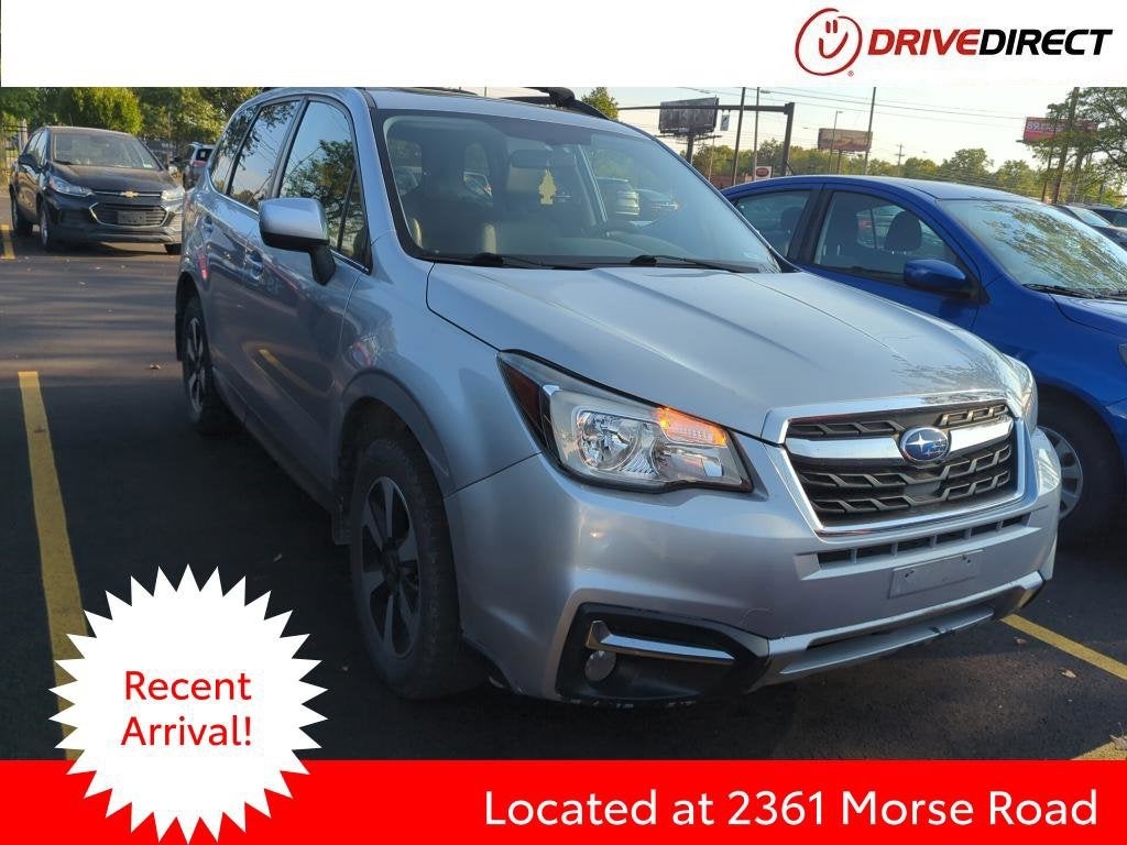 2017 Subaru Forester 2.5i Limited in Ice Silver Metallic — front three-quarter view