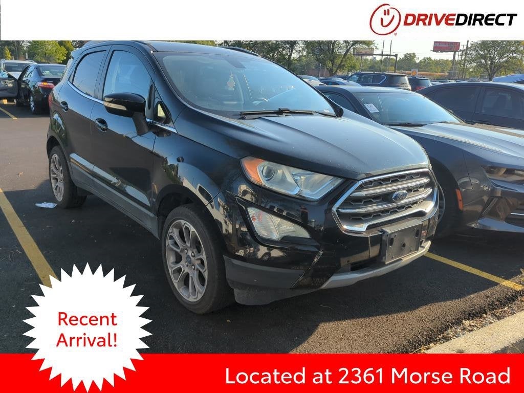 2018 Ford EcoSport Titanium in Shadow Black — front three-quarter view