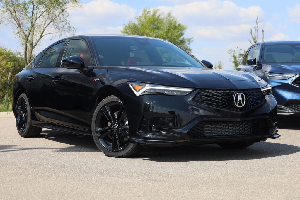 2026 Acura Integra A-Spec Tech Package in Majestic Black Pearl — front three-quarter view