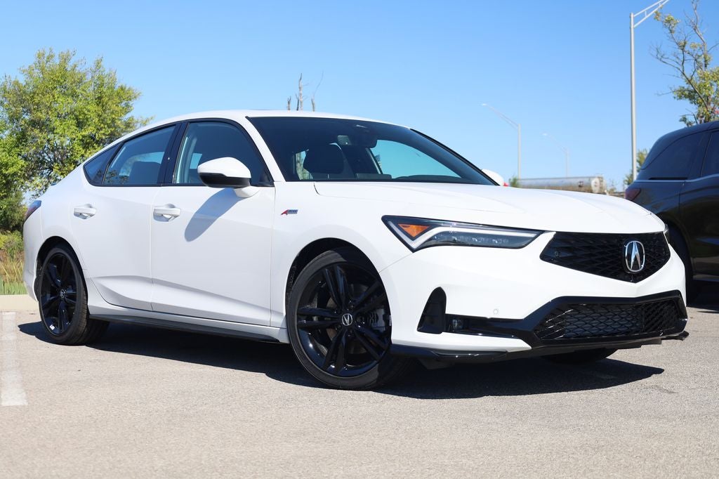 2026 Acura Integra A-Spec Tech Package in Platinum White Pearl — front three-quarter view