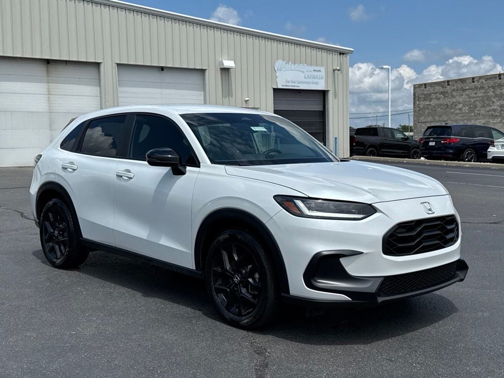 2024 Honda HR-V Sport in Platinum White Pearl — front three-quarter view