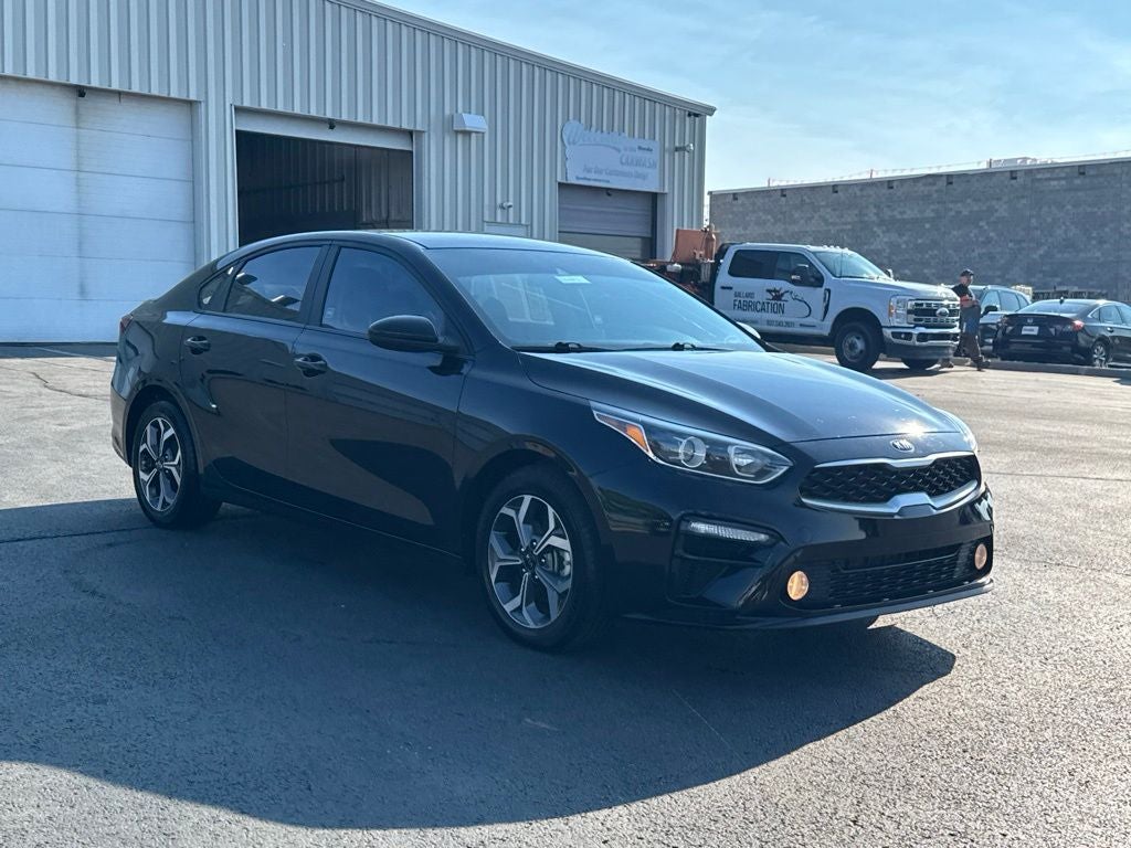2021 Kia Forte LXS in Aurora Black Pearl — front three-quarter view