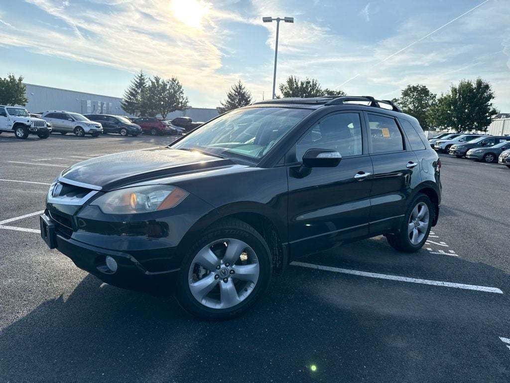 2009 Acura RDX Technology Package SH-AWD in Crystal Black Pearl — front three-quarter view