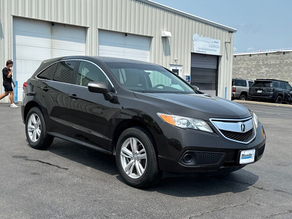 2015 Acura RDX Base in Crystal Black Pearl — front three-quarter view