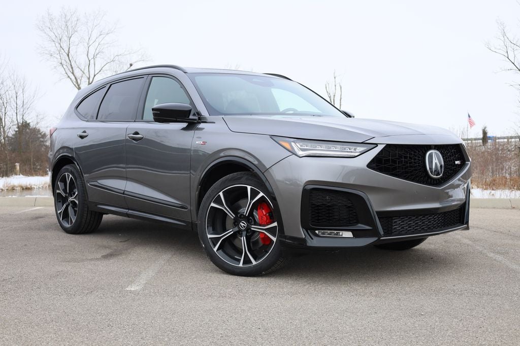 2026 Acura MDX Type S w/Advance Package SH-AWD in Liquid Carbon Metallic — front three-quarter view