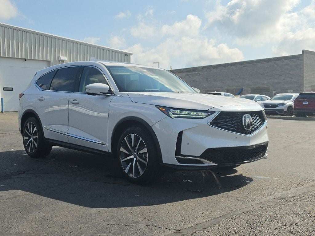 2026 Acura MDX Technology Package in Platinum White Pearl — front three-quarter view