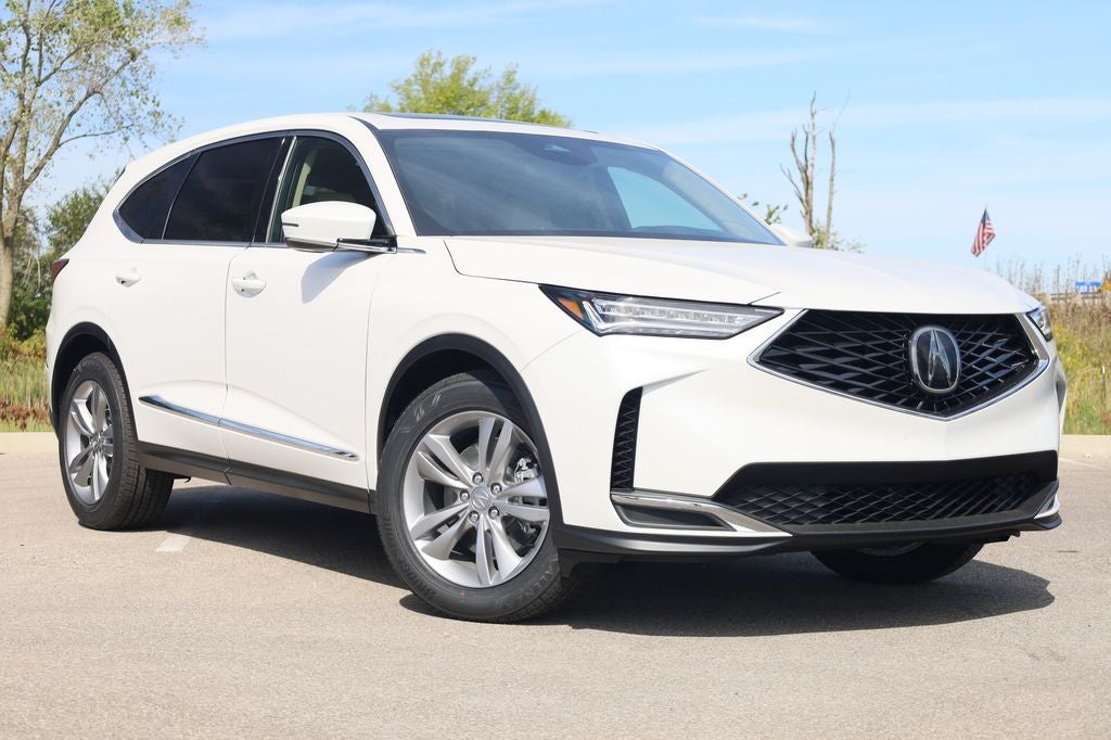2026 Acura MDX Base SH-AWD in Platinum White Pearl — front three-quarter view