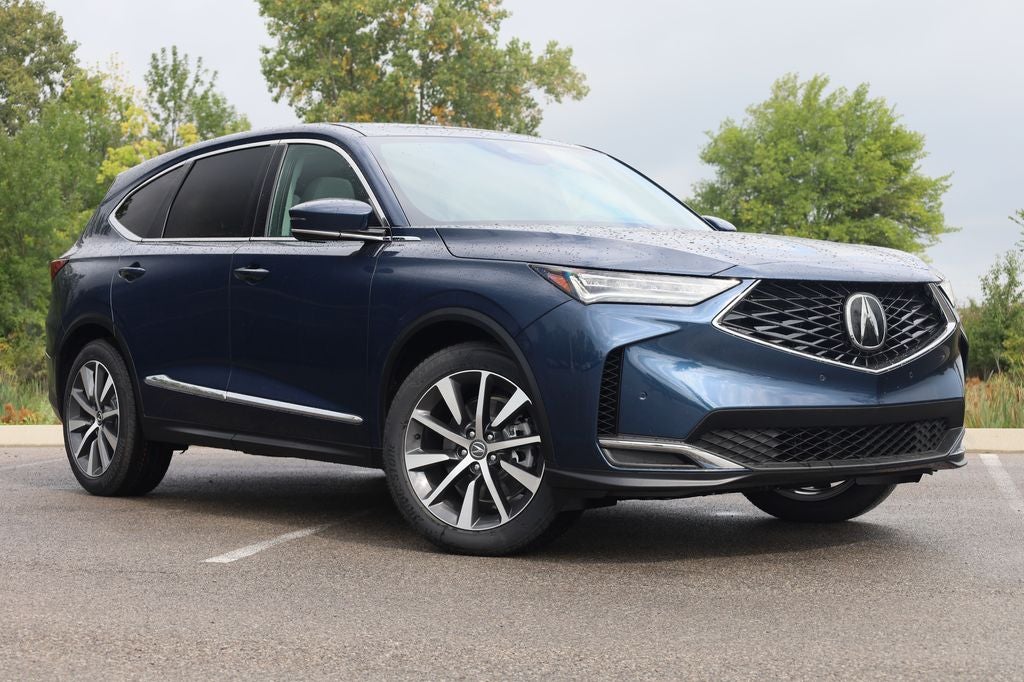 2026 Acura MDX Technology Package SH-AWD in Canyon River Blue — front three-quarter view