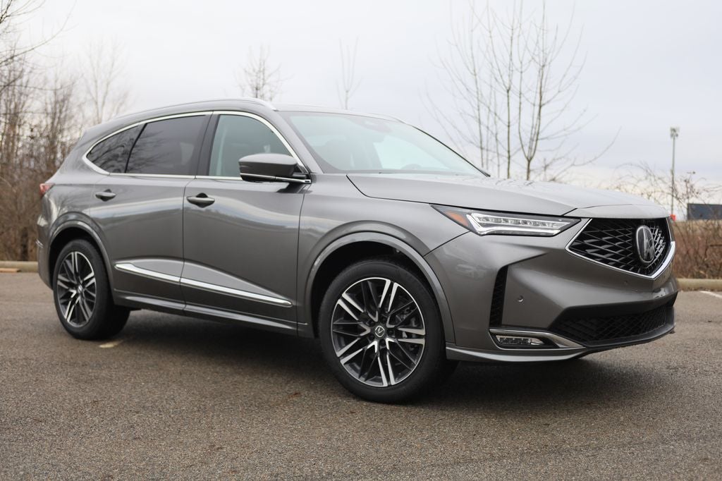 2026 Acura MDX Advance Package SH-AWD in Liquid Carbon Metallic — front three-quarter view