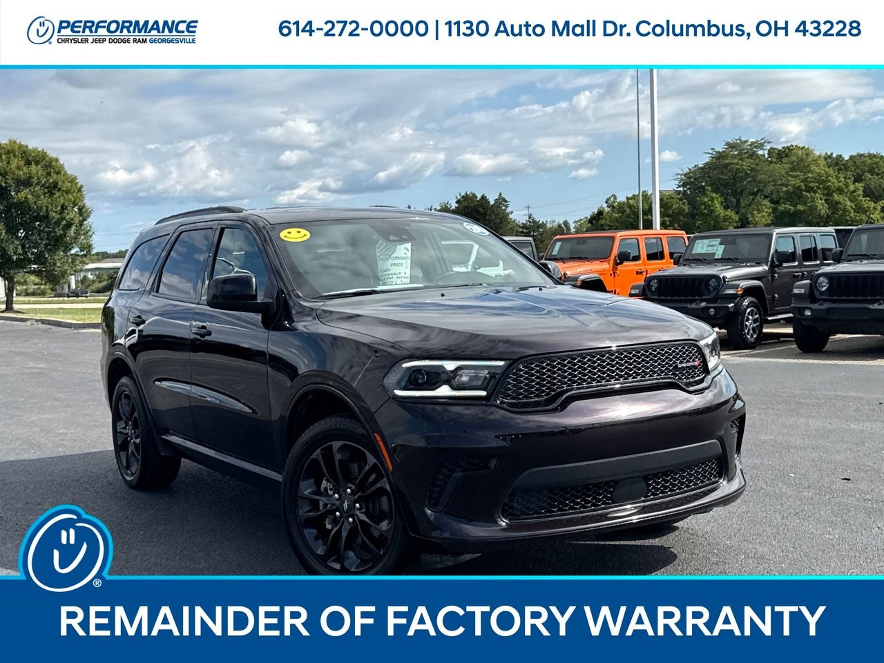 2024 Dodge Durango SXT Plus AWD in Red Oxide — front three-quarter view