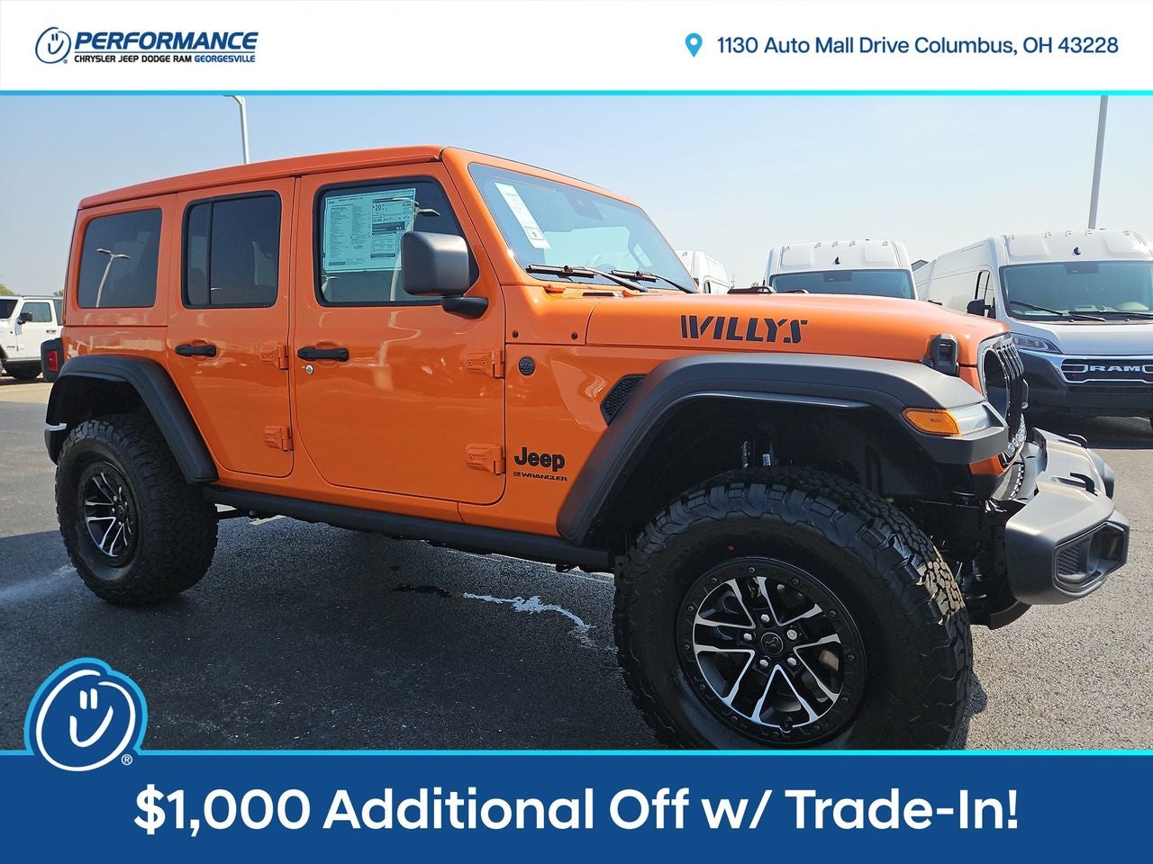 2025 Jeep Wrangler WRANGLER 4-DOOR WILLYS in Joose Exterior Paint — front three-quarter view