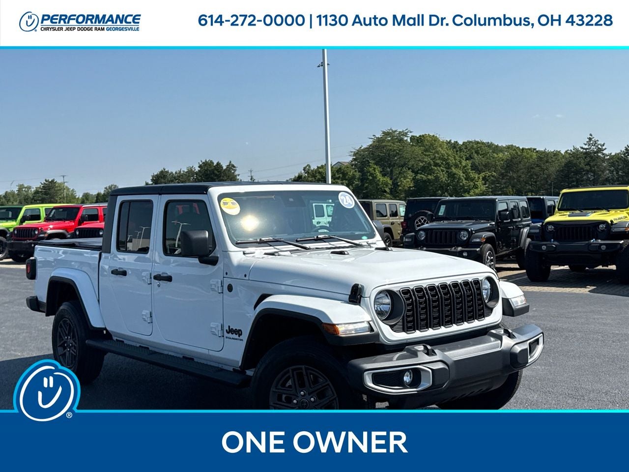 2024 Jeep Gladiator Sport S in Bright White Clearcoat — front three-quarter view