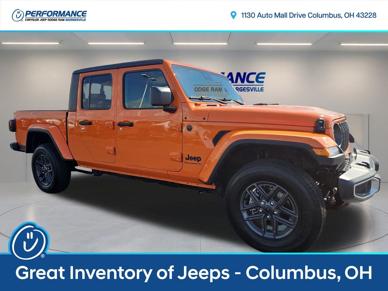 2025 Jeep Gladiator GLADIATOR SPORT S 4X4 in Joose Exterior Paint — front three-quarter view