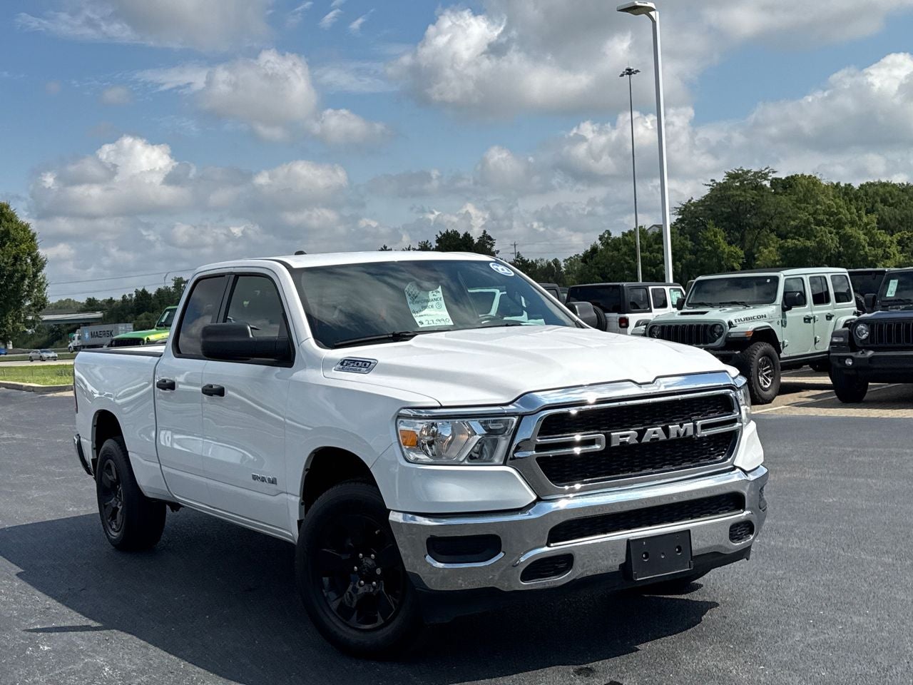 2022 RAM 1500 Tradesman in Bright White Clearcoat — front three-quarter view