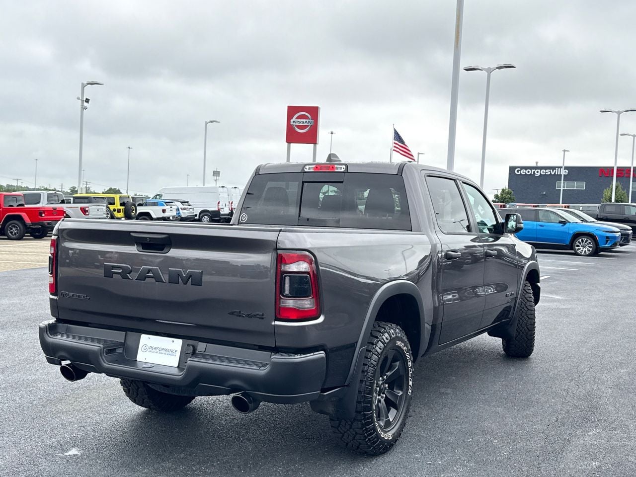 2023 RAM 1500 — rear three-quarter view