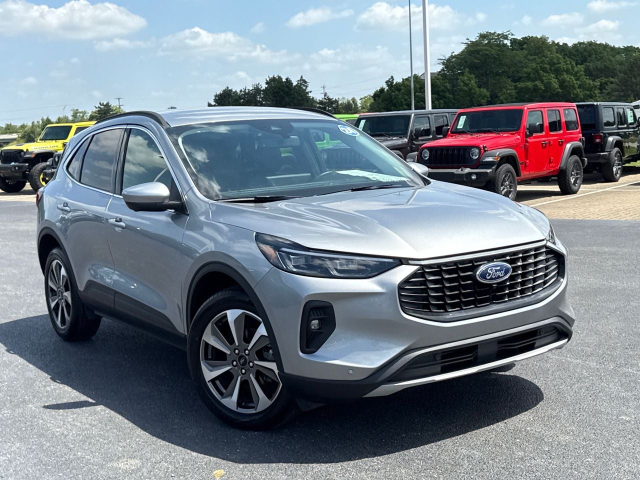 2024 Ford Escape Platinum in Iconic Silver Metallic — front three-quarter view