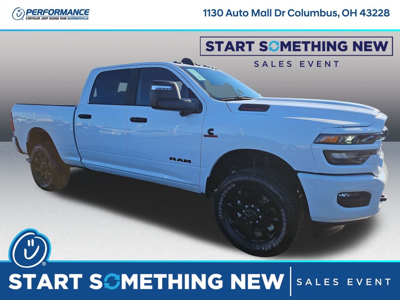 2026 RAM 2500 Big Horn in Bright White Clearcoat — front three-quarter view