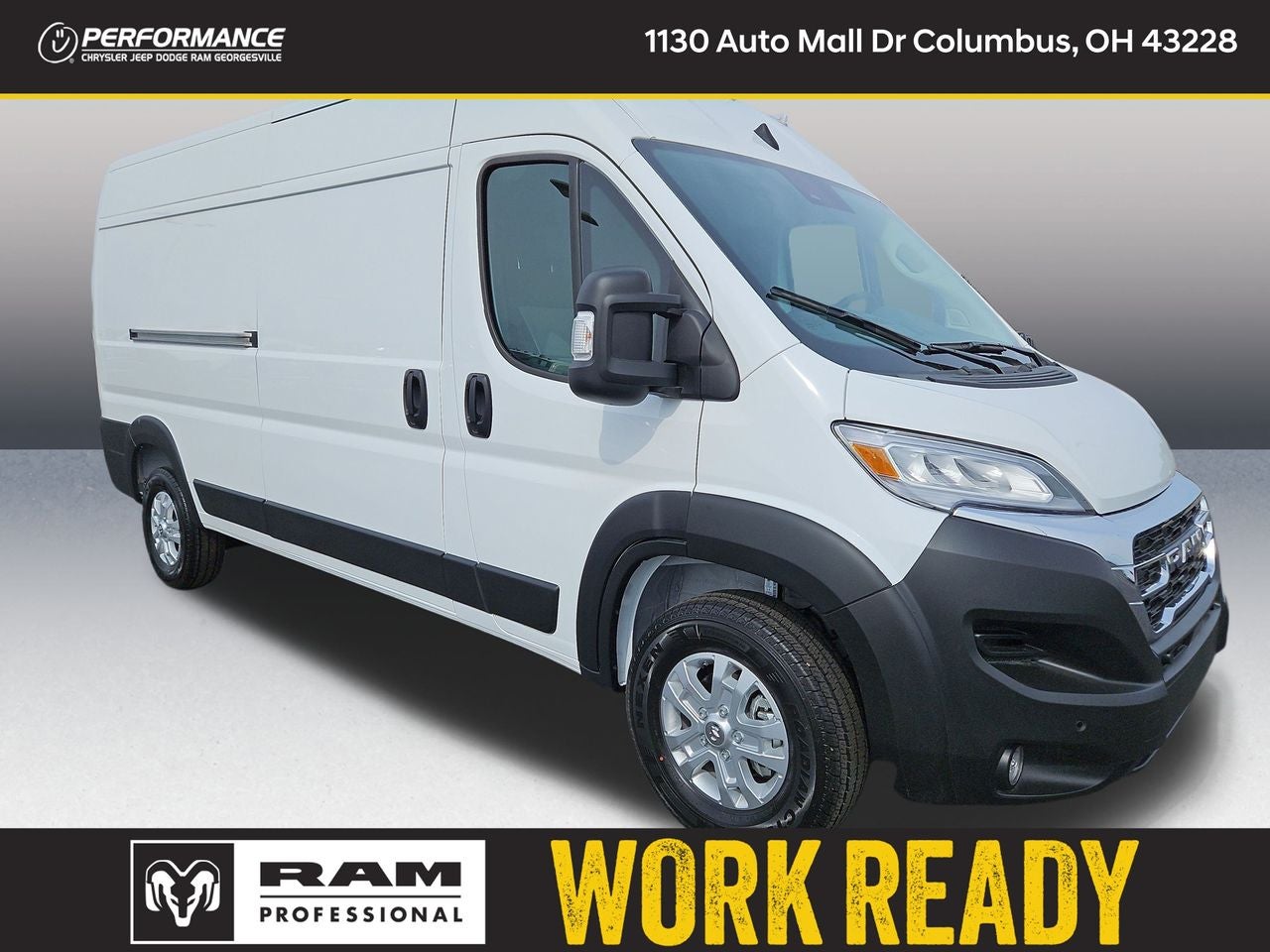 2025 RAM Ram ProMaster RAM PROMASTER 2500 SLT CARGO VAN HIGH ROOF 159' WB in Bright White Clear-Coat Exterior Paint — front...