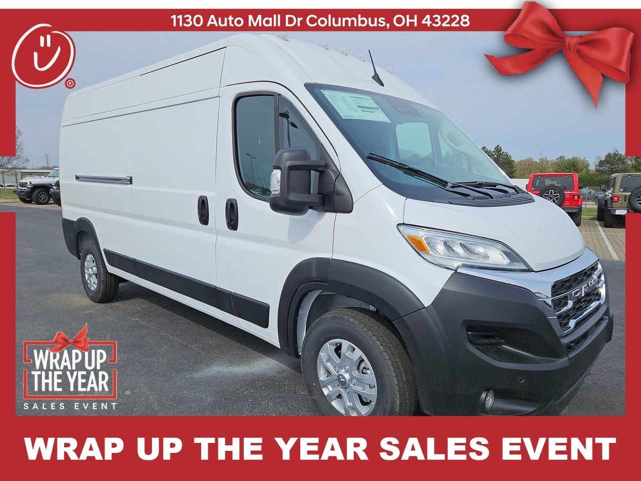 2025 RAM Ram ProMaster RAM PROMASTER 2500 SLT CARGO VAN HIGH ROOF 159' WB in Bright White Clear-Coat Exterior Paint — front...
