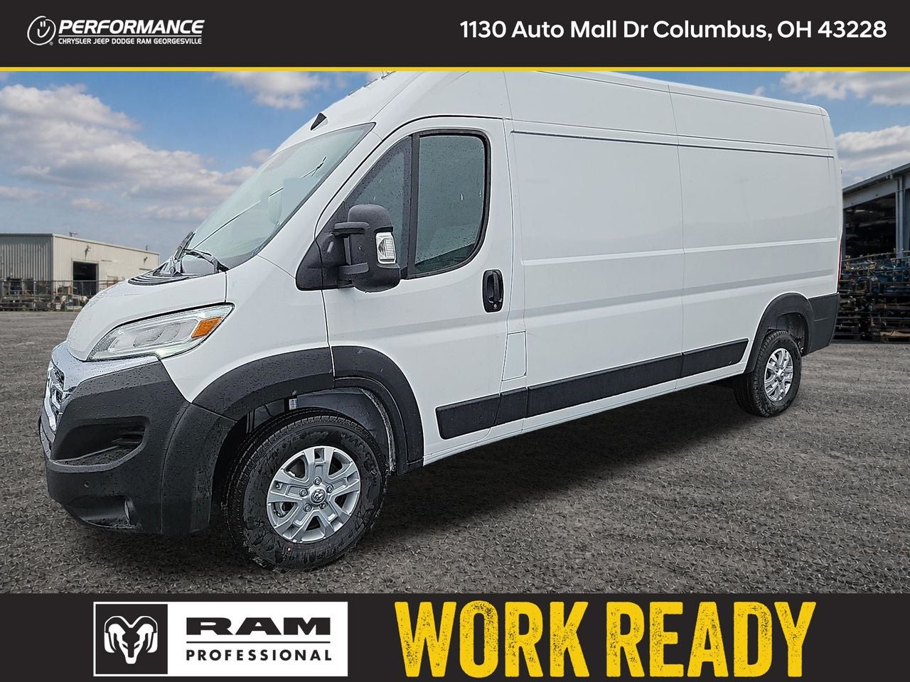 2025 RAM Ram ProMaster RAM PROMASTER 2500 SLT CARGO VAN HIGH ROOF 159' WB in Bright White Clear-Coat Exterior Paint — front...