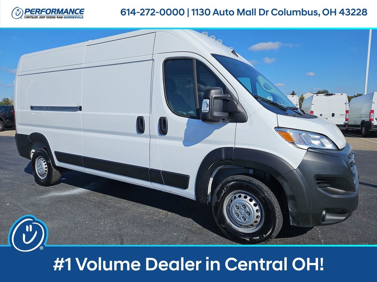 2025 RAM Ram ProMaster RAM PROMASTER 3500 TRADESMAN CARGO VAN HIGH ROOF 159' WB in Bright White Clear-Coat Exterior Paint — front...