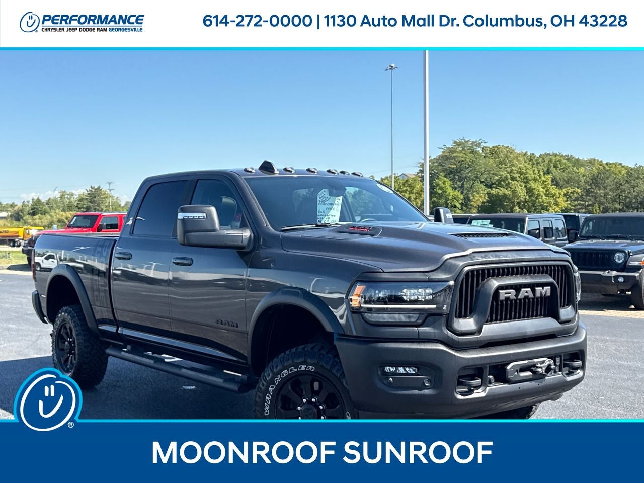 2024 RAM 2500 Power Wagon Crew Cab 4x4 6'4' Box in Granite Crystal Metallic Clearcoat — front three-quarter view