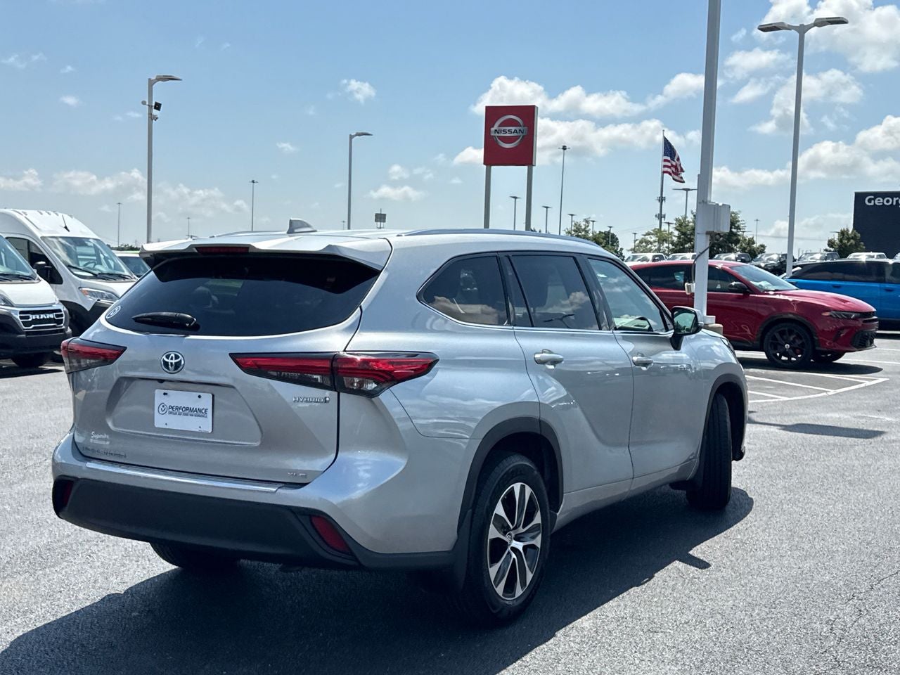 2020 Toyota Highlander — rear three-quarter view