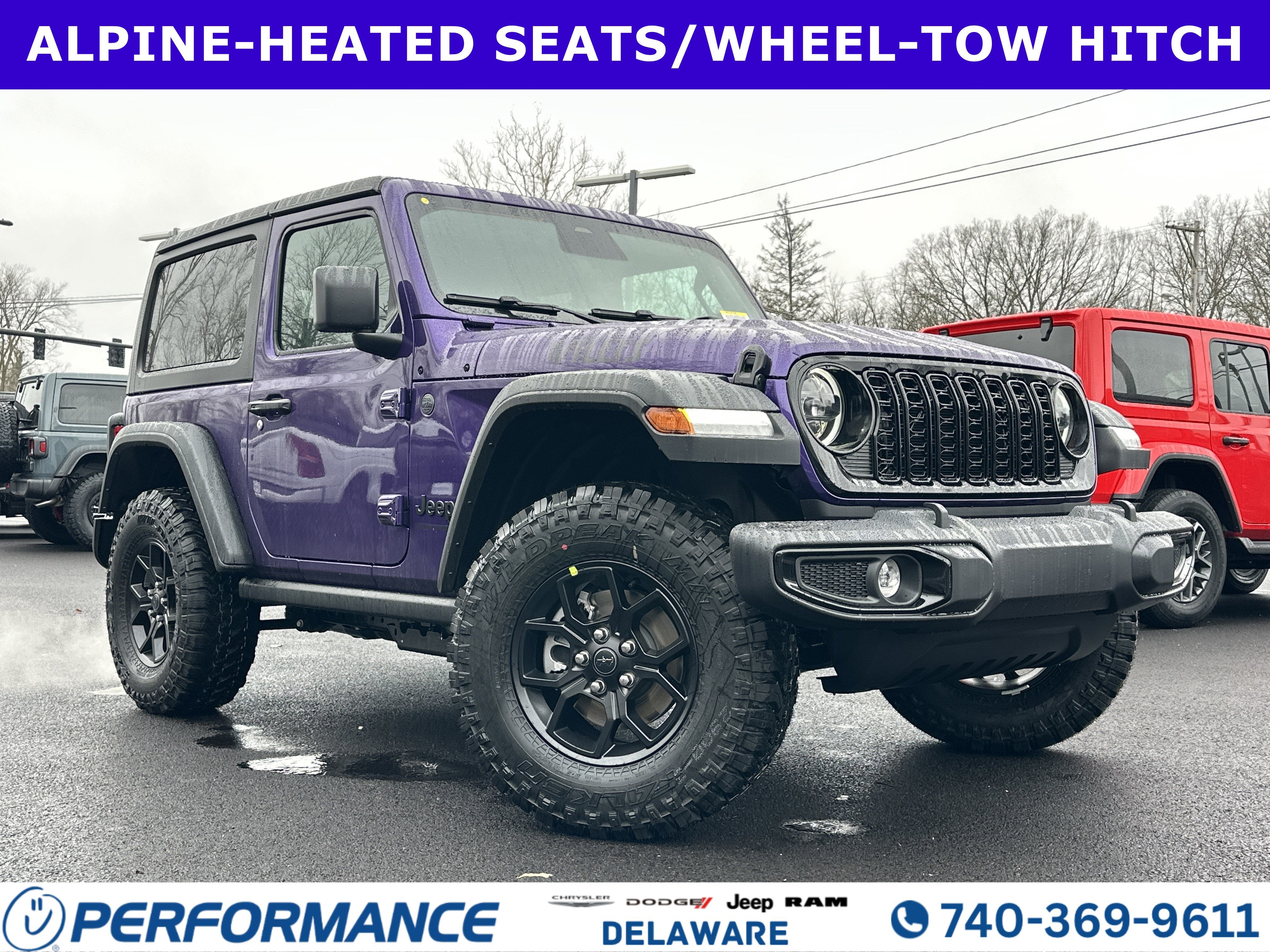 2026 Jeep Wrangler Willys in Reign — front three-quarter view