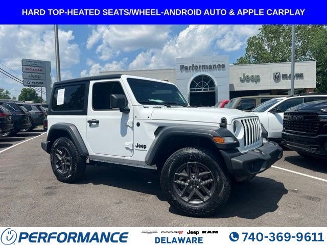 2024 Jeep Wrangler Sport S in Bright White Clearcoat — front three-quarter view