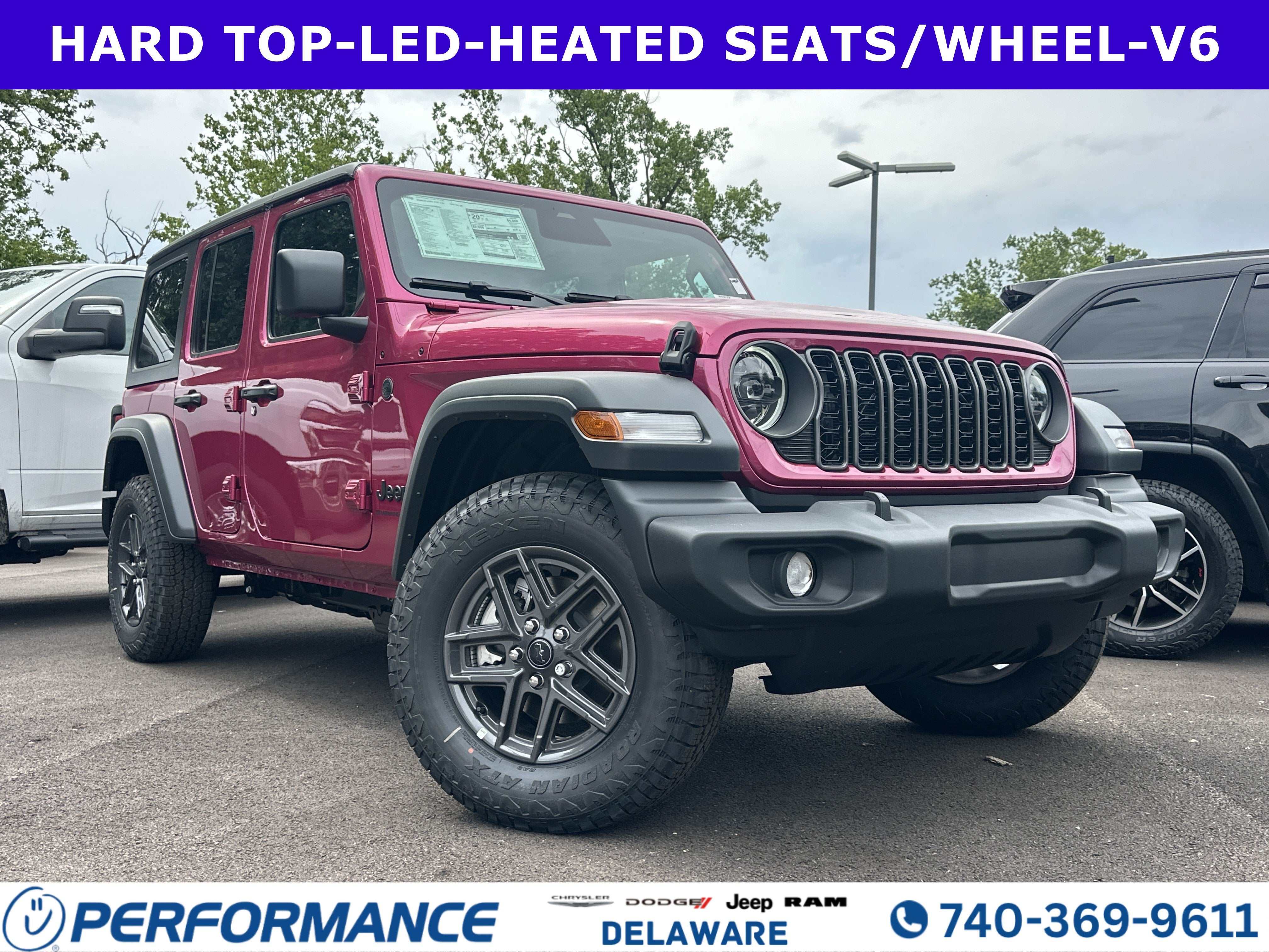 2026 Jeep Wrangler Sport S in Tuscadero Pearlcoat — front three-quarter view