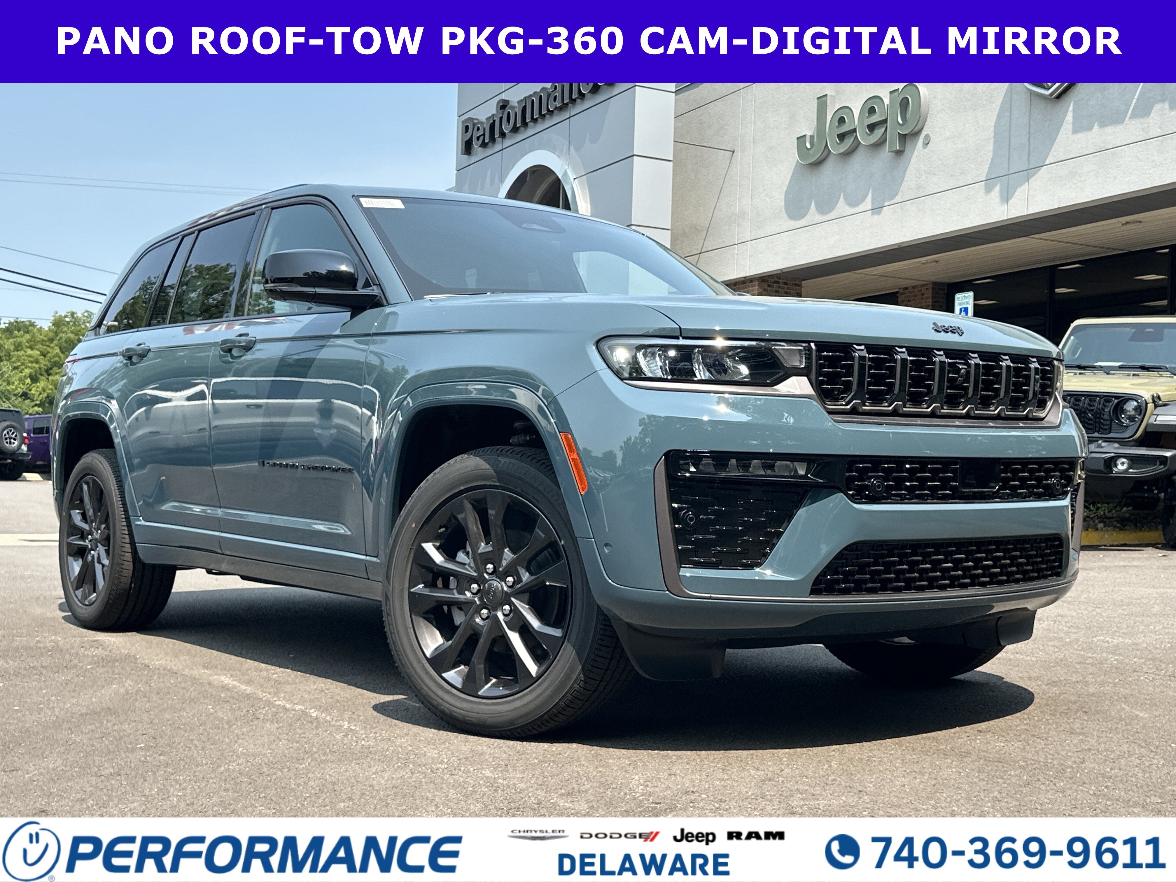 2026 Jeep Grand Cherokee Limited Reserve in Steel Blue — front three-quarter view