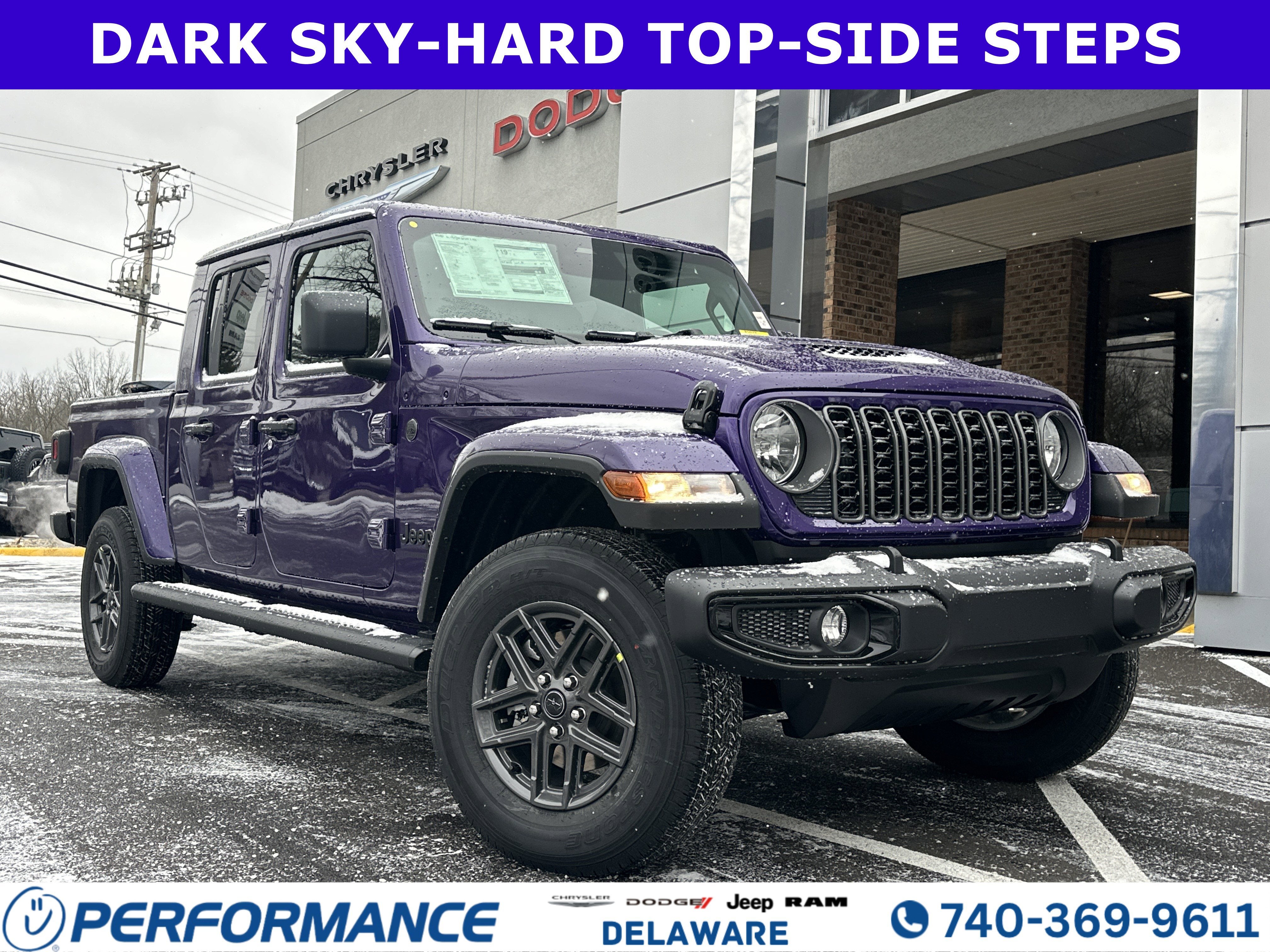 2026 Jeep Gladiator Sport S in Reign — front three-quarter view